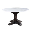 Gerardo Dining Table, White Marble Top & Weathered Espresso Finish Acme