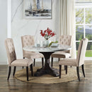 Gerardo Dining Table, White Marble Top & Weathered Espresso Finish Acme