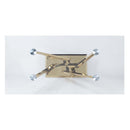 Barnard Dining Table, Clear Glass & Mirrored Gold Finish Acme