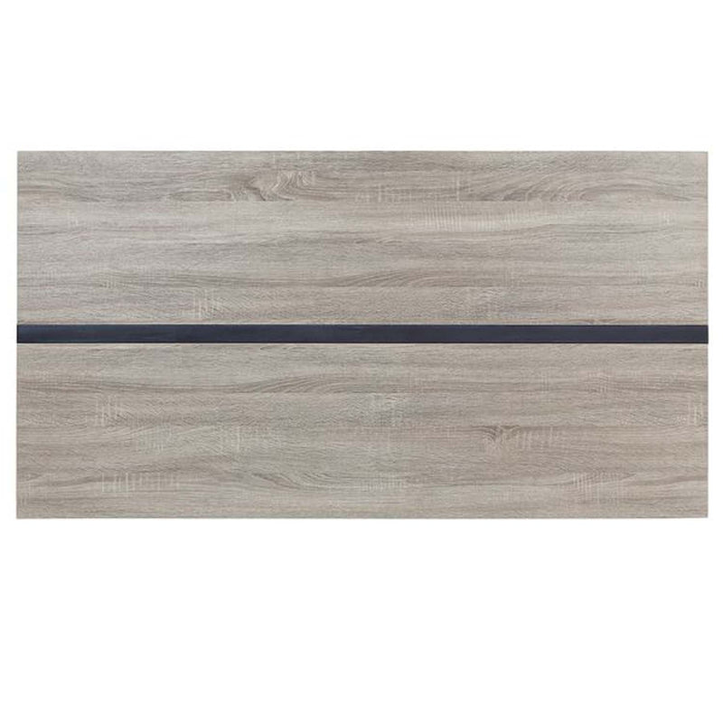 Patwin Dining Table, Gray Oak & Black Finish Acme