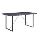 Nakula Dining Table, Gray Oak & Black Finish Acme