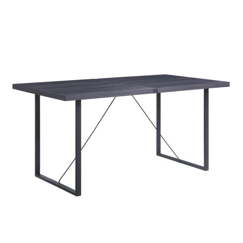 Nakula Dining Table, Gray Oak & Black Finish Acme