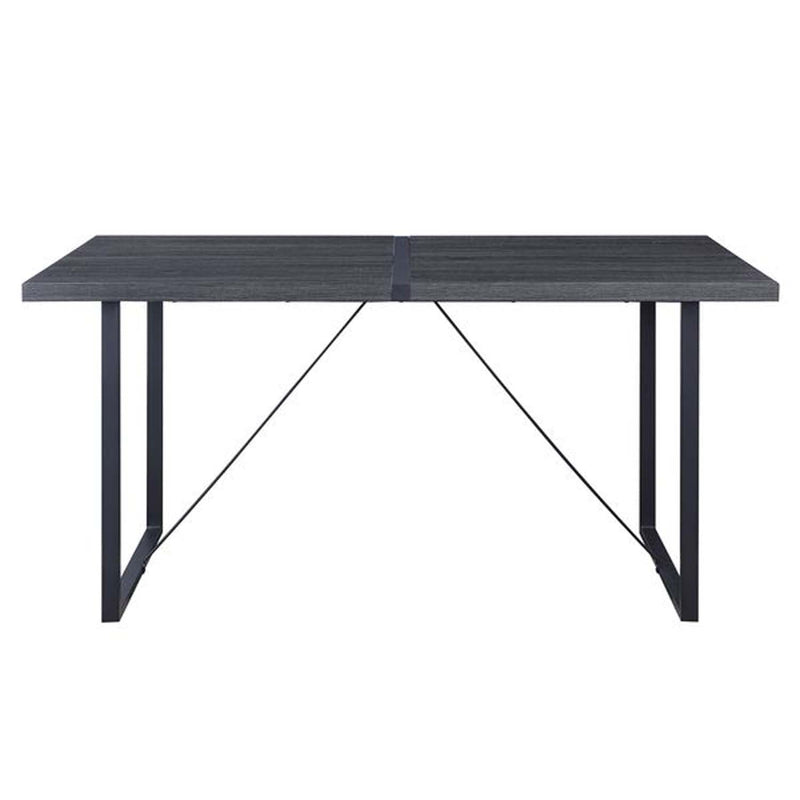 Nakula Dining Table, Gray Oak & Black Finish Acme