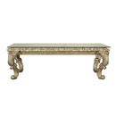 Vatican Dining Table, Champagne Silver Finish Acme