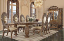 Constantine Dining Table, Brown & Gold Finish Acme