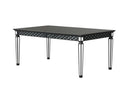 Varian II Dining Table, Mirrored & Black Finish Acme