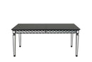 Varian II Dining Table, Mirrored & Black Finish Acme