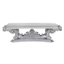 Valkyrie Dining Table, Antique Platinum Finish Acme