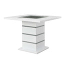 Elizaveta Counter Height Table w/Pedestal Base, Faux Crystal Diamonds Acme