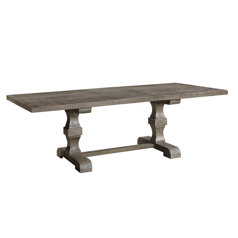 Landon Dining Table w/Leaf, Salvage Gray Finish Acme