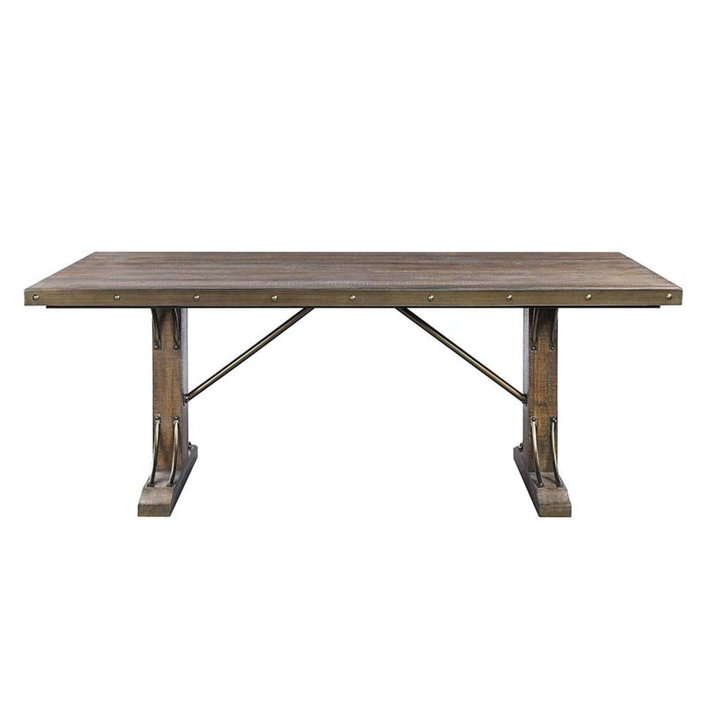 Raphaela Dining Table, Weathered Cherry Finish Acme