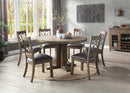 Raphaela Round Dining Table, Weathered Cherry Finish Acme