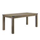 Abiram Dining Table, Rustic Oak Finish Acme