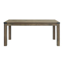 Abiram Dining Table, Rustic Oak Finish Acme