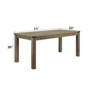 Abiram Dining Table, Rustic Oak Finish Acme