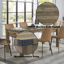 Abiram Dining Table, Rustic Oak Finish Acme