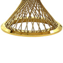 Fallon Dining Table, Engineered Stone, Top & Mirrored Gold Finish Acme