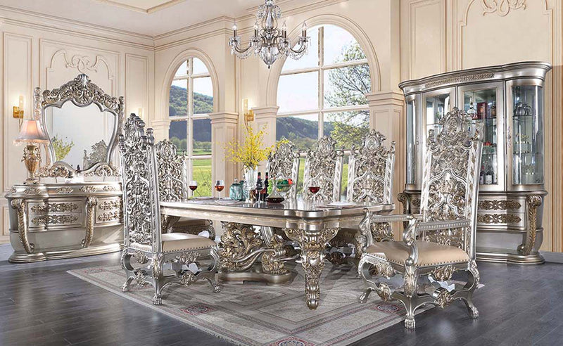 Danae Dining Table, Champagne & Gold Finish Acme