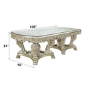 Sorina Dining Table, Antique Gold Finish Acme