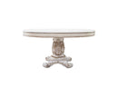 Vendome Round Dining Table w/Pedestal Base, Antique Pearl Finish Acme