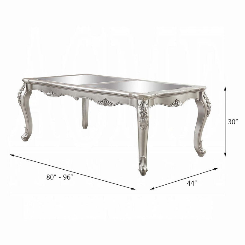 Bently Dining Table, Champagne Finish Acme