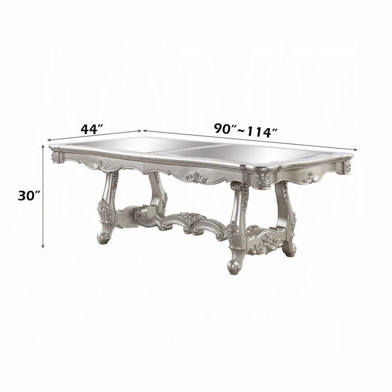 Bently Dining Table, Champagne Finish Acme