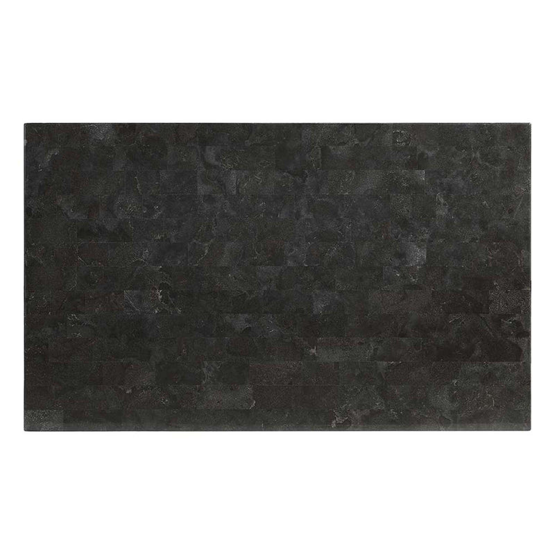 Lanton Dining Table, Natural Marble & Antique White Finish Acme