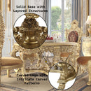 Bernadette Round Dining Table, Gold Finish Acme