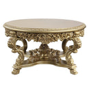 Bernadette Round Dining Table, Gold Finish Acme