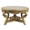 Bernadette Round Dining Table, Gold Finish Acme