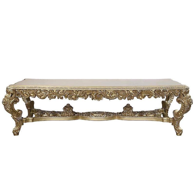 Bernadette Dining Table, Gold Finish Acme