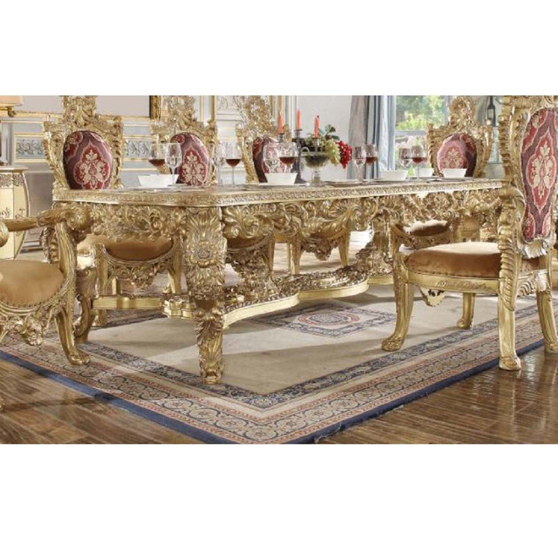 Bernadette Dining Table, Gold Finish Acme