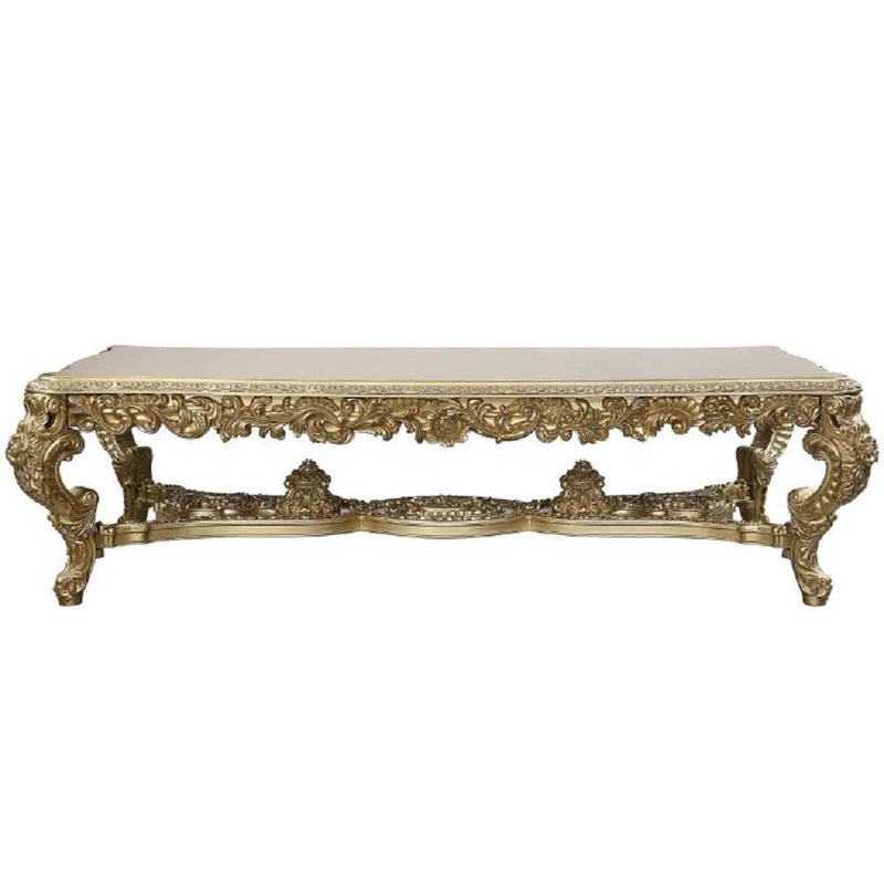 Bernadette Dining Table, Gold Finish Acme