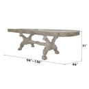 Dresden Dining Table, Bone White Finish Acme