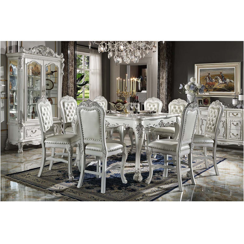 Dresden Counter Height Table, Bone White Finish Acme