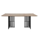 Zudora Dining Table, Antique Oak & Black Finish Acme