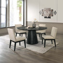 Froja Round Dining Table, Black Finish Acme