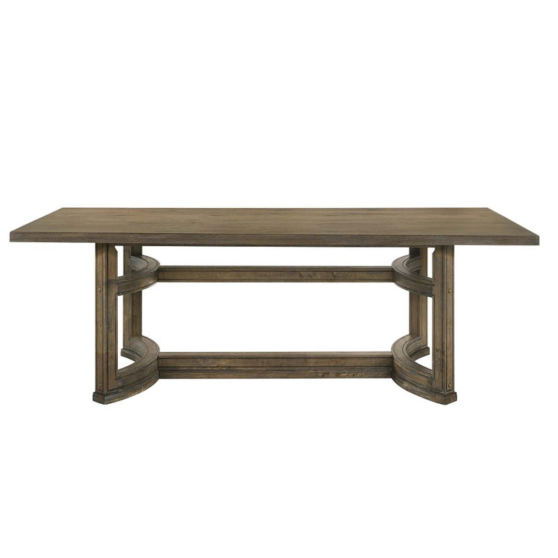 Parfield Dining Table, Weathered Oak Finish Acme