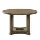 Parfield Round Dining Table, Weathered Oak Finish Acme