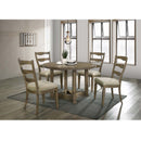 Parfield Round Dining Table, Weathered Oak Finish Acme