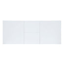 Gallegos Dining Table w/Leaf, White High Gloss Finish Acme