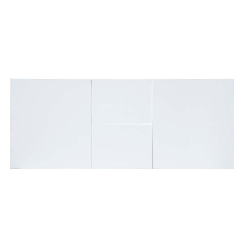 Gallegos Dining Table w/Leaf, White High Gloss Finish Acme