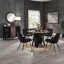 Zudora Dining Table, Antique Oak & Black Finish Acme