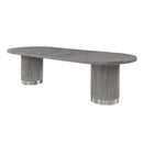 Adalynn Dining Table w/2 Leaves, Weathered Gray Oak Finish Acme