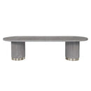 Adalynn Dining Table w/2 Leaves, Weathered Gray Oak Finish Acme