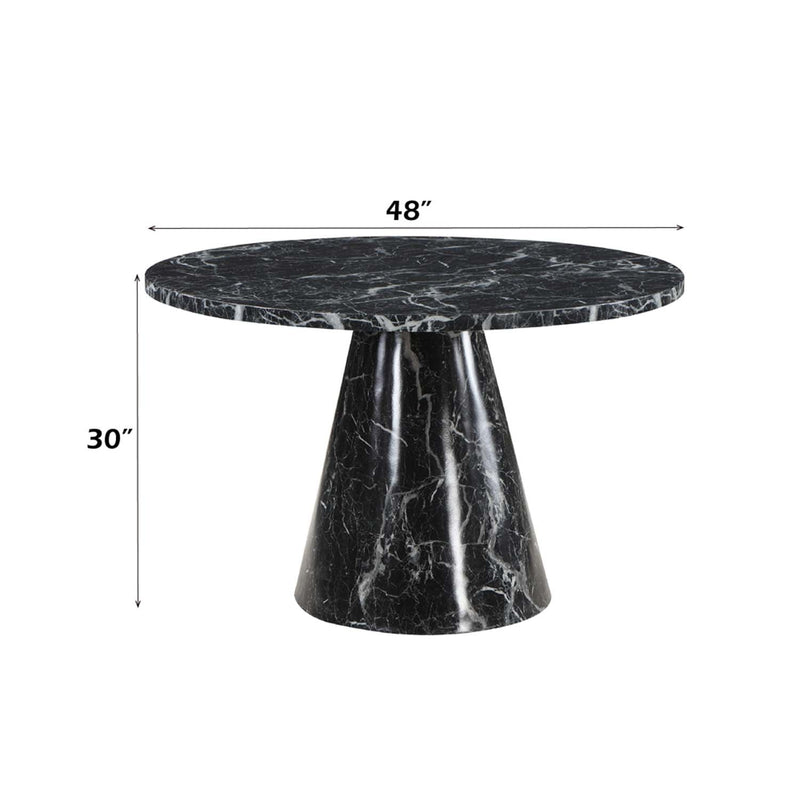 Hollis Dining Table, Engineered Stone Top Acme