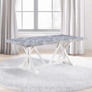 Hollyn Dining Table, Engineering Stone & White Finish Acme