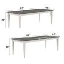 Katia Dining Table w/Leaf, Rustic Gray & Weathered White Finish Acme