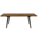 Hillary Dining Table w/2 Leaves, Walnut & Black Finish Acme