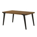 Hillary Dining Table w/2 Leaves, Walnut & Black Finish Acme
